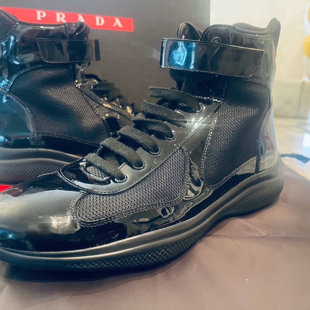 Prada American Cup Bike Hightop Men's Sneakers - Authentic!! Price Drop!! - Picture 3 of 7